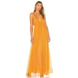 Eywasouls Malibu Harriet Dress Maxi Orange & Blue